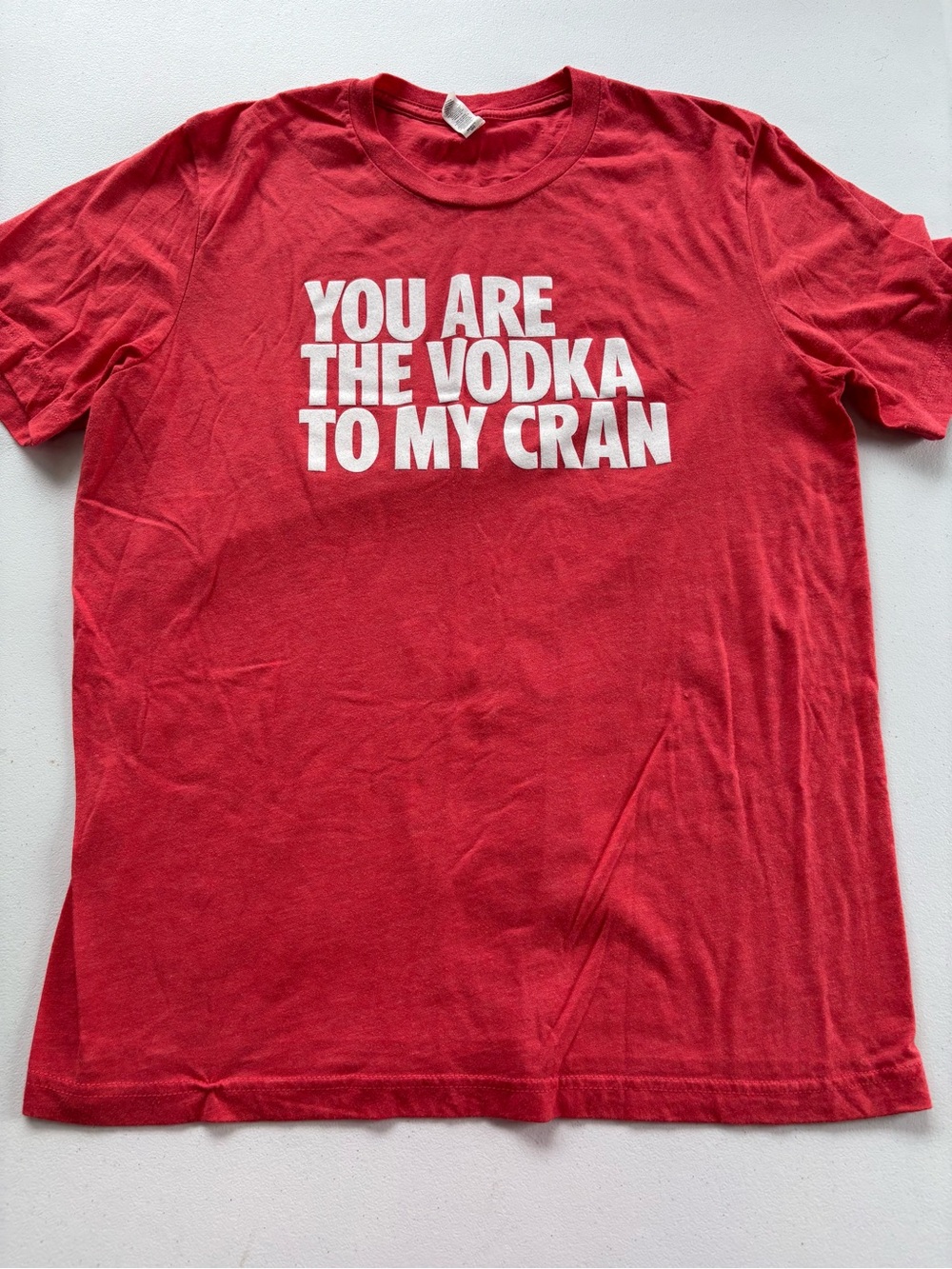 Red Graphic Tee - "You Are The Vodka To My Cran"